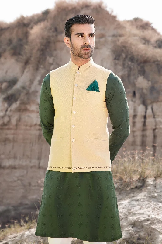 Men vest with a mandarin collar for a sophisticated appearance Waistcoat Sand GTS-W23-15