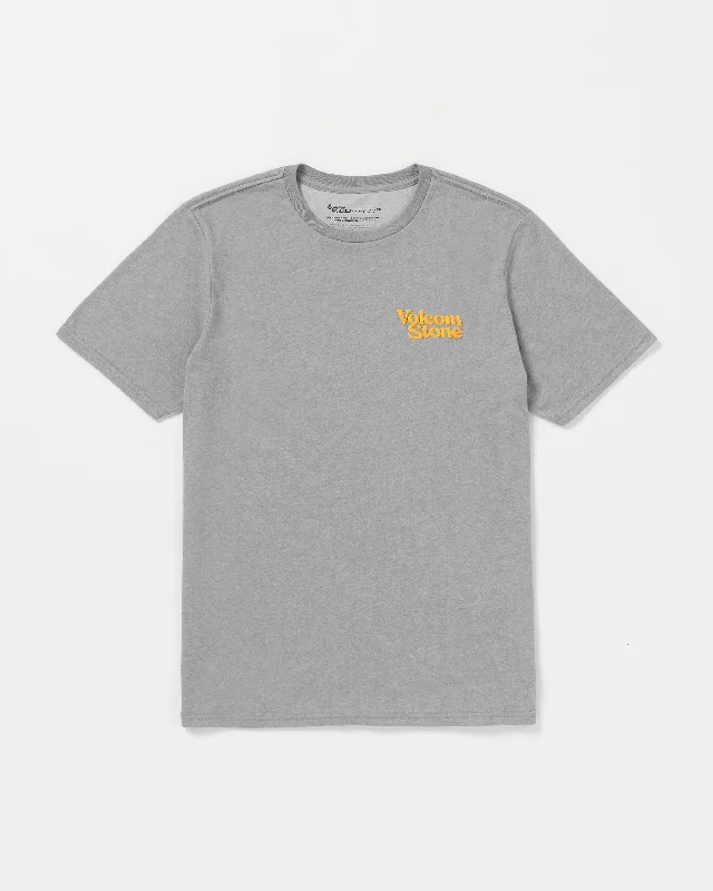 Plus - size men hoodie with a roomy fit for comfort Hangin Tech Short Sleeve Tee - Heather Grey