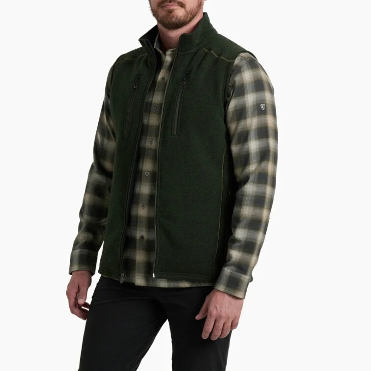 Men fleece bomber jackets with a stylish ribbed collar Interceptr Vest