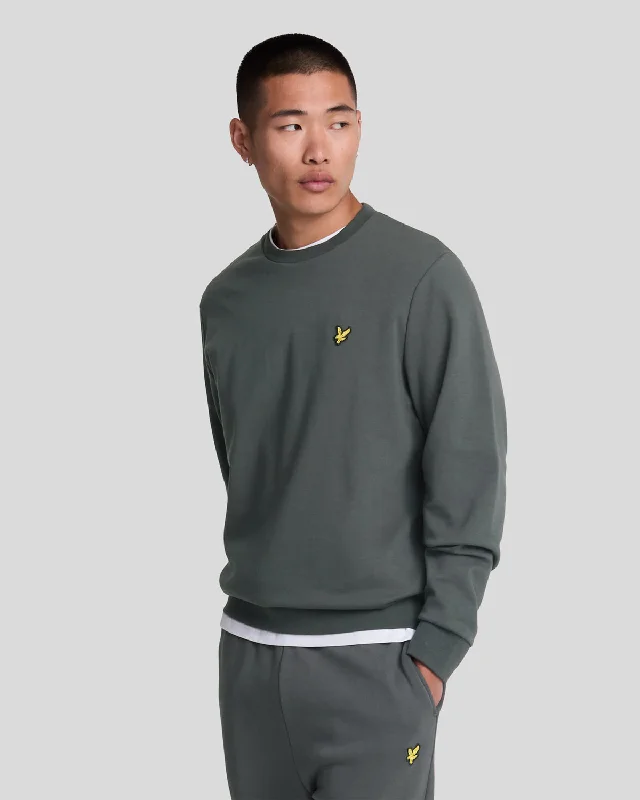 V - neck men sweatshirt for a unique look Interlock Crew Neck Sweatshirt