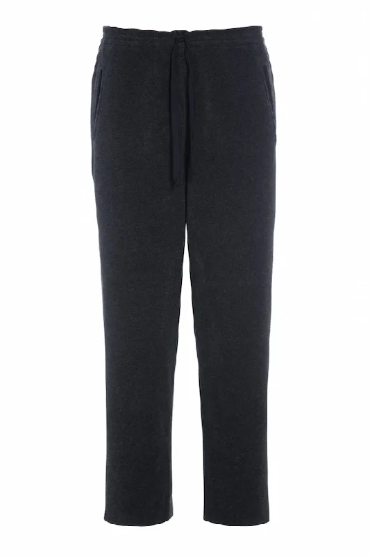 Men fleece bomber jackets with a stylish ribbed collar JOGGING PANTS MEN - 1017C - SOFT BLACK
