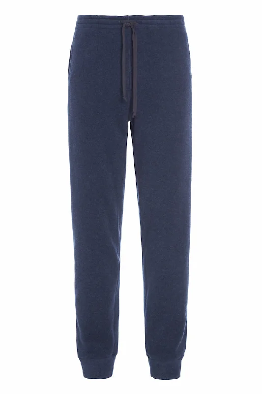 Men fleece - lined trucker hats for a casual look JOGGING PANTS - 1022C - DENIM