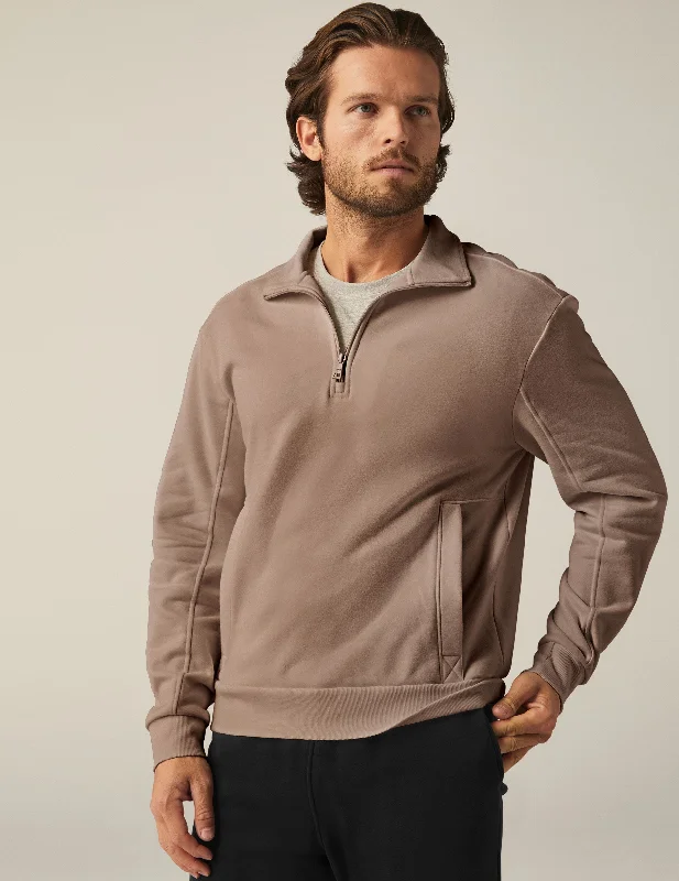 Athletic Fit Men's Moisture - Wicking Polyester Pullover in Neon Green for Workouts Last Layer Pullover
