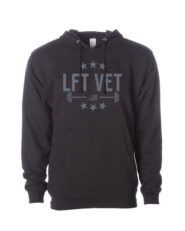 Men's V - Neck Cashmere Pullover in Beige for a Luxurious and Sophisticated Style LFTVET Barbell Hoodie- Black