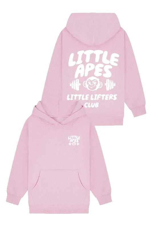 Men hoodie with a detachable hood for versatility Little Apes Little Lifters Club Hoodie - Light Pink
