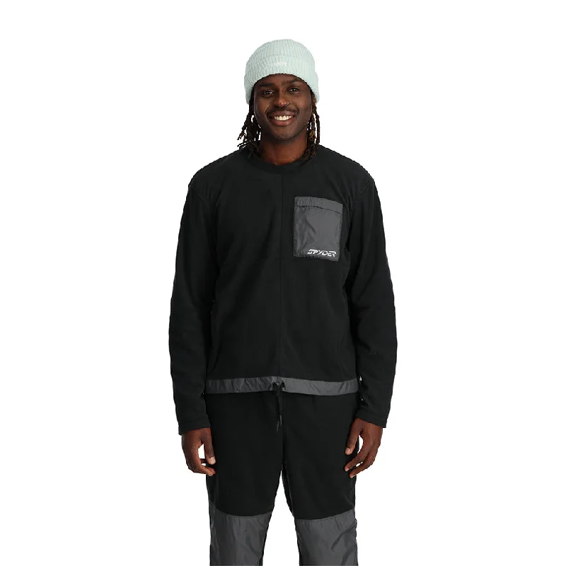 Men fleece - trimmed parkas for extreme cold conditions Unisex Lounge Crew - Black