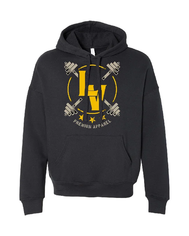 Plus Size Men's Puffer - Style Pullover in Black for Maximum Warmth and Style LV Crossbar Hoodie