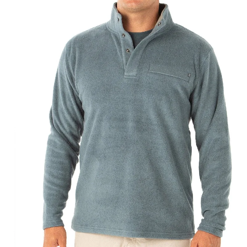 Men fleece - trimmed ski masks for winter sports Men's Bamboo Polar Fleece Snap Pullover