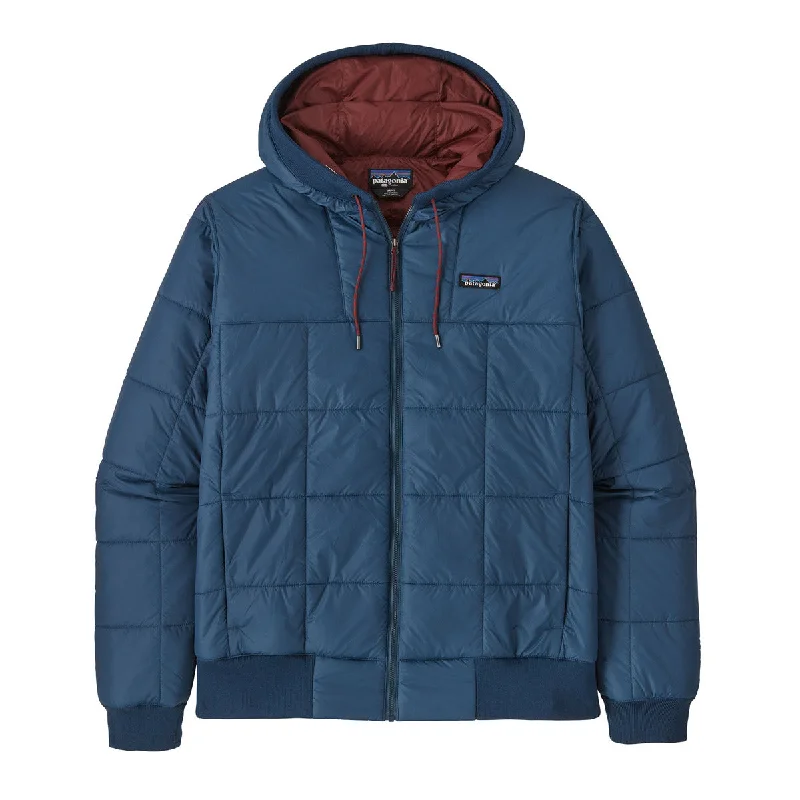 Regular Fit Men's Denim - Look Pullover in Blue for a Casual and Edgy Outfit Men's Box Quilted Hoody