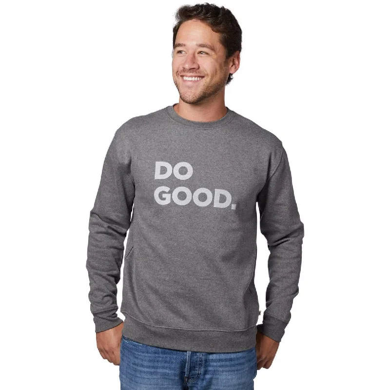 Men's Embroidered Pullover in Red with Floral Details for a Spring - Inspired Style Men's Do Good Crew Sweatshirt