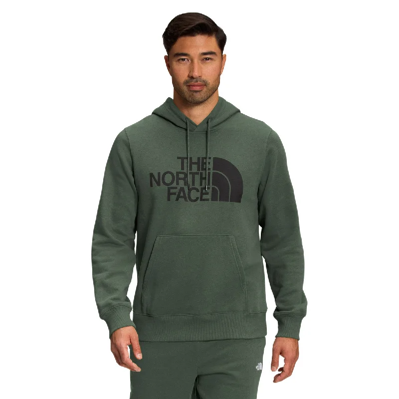 Men's Graphic Print Pullover in White with a Retro Design for a Trendy Streetwear Look Men's Half Dome Pullover Hoodie