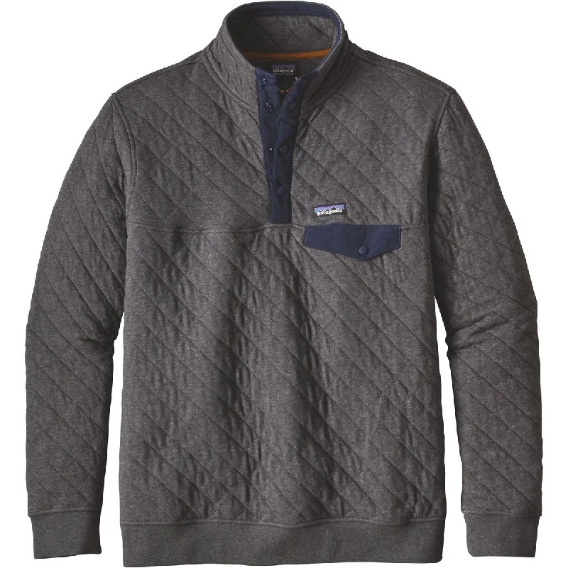 Men fleece - paneled cycling jerseys for bike rides Men's Organic Cotton Quilt Snap-T Pullover