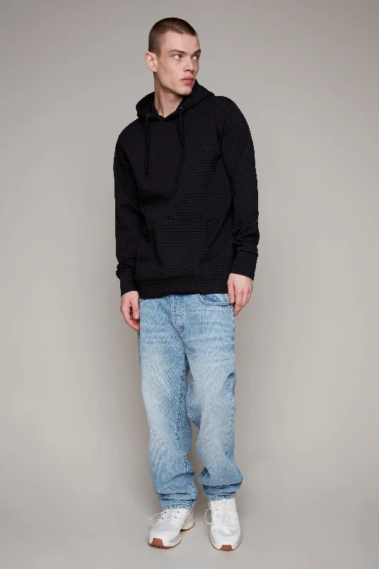 Men fleece beanies with a pom - pom for a trendy look M900-CU BLACK