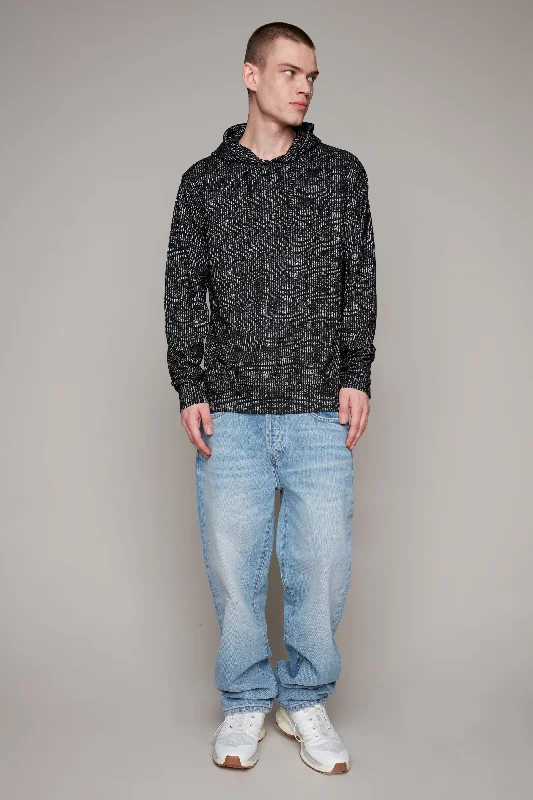 Men fleece bomber jackets with a stylish ribbed collar M900-HC BLACK