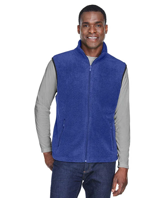 Velvet men waistcoats in rich jewel tones for a luxurious feel M985 - Harriton Adult 8 oz Fleece Vest | True Royal