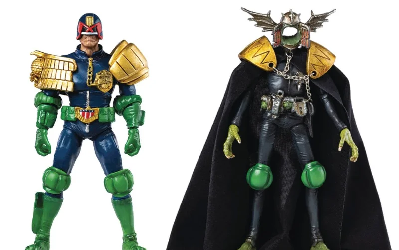 Judge Dredd Gaze Into Fist Of Dredd PX 1/18 Scale Action Figure 2 Pack