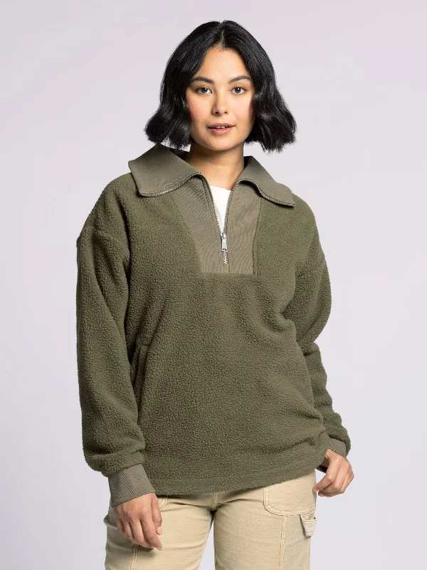 Men's Fleece - Lined Pullover in Brown for Outdoor Activities in Winter MARLENE PULLOVER - PREPACK OF 6 UNITS