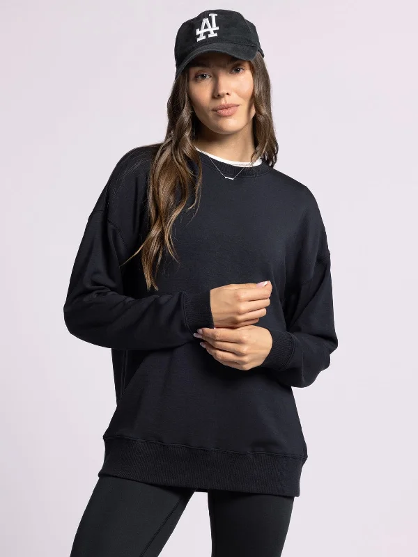 Men's Fleece - Lined Pullover in Brown for Outdoor Activities in Winter MARTINA OVERSIZED CREW - PREPACK OF 6 UNITS
