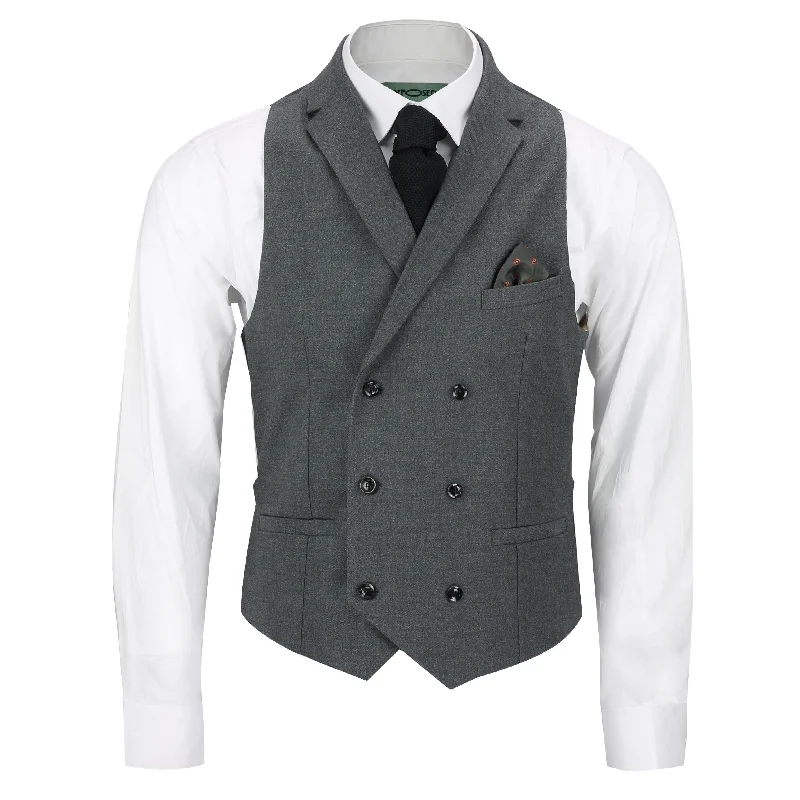 Men waistcoats with a removable lining for added versatility MAX – DOUBLE BREASTED WAISTCOAT
