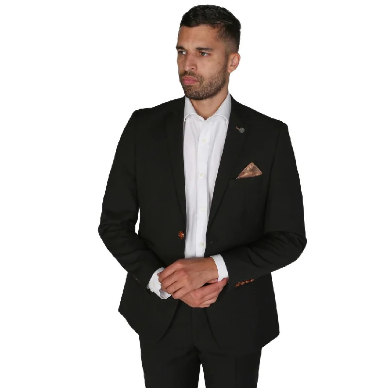  Mayfair- Men's Plain Black Blazer Weddings & Prom