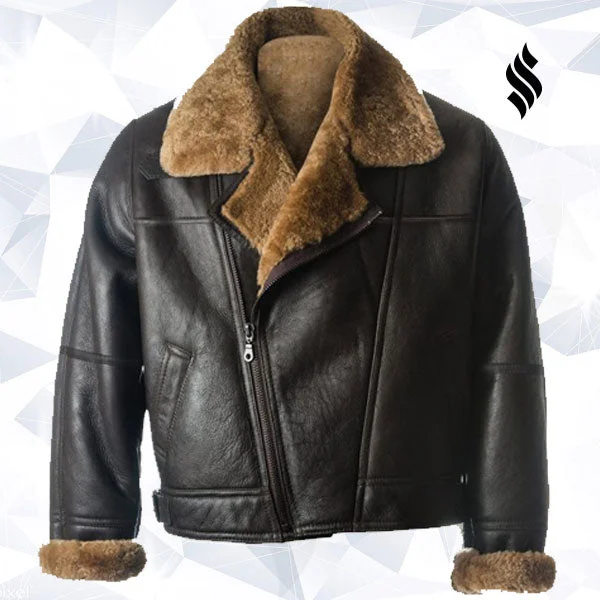 Men leather windbreakers with a lightweight leather construction for a breezy feel Men Black B3 Sheepskin Jacket