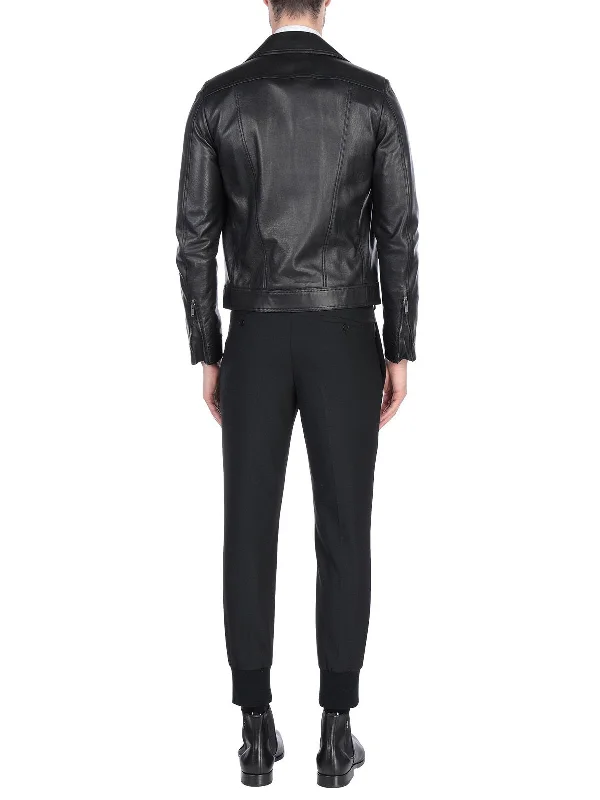 Men leather chore jackets with a durable waxed - leather finish for a rustic and hard - wearing option Men Daily Wear Leather Jacket