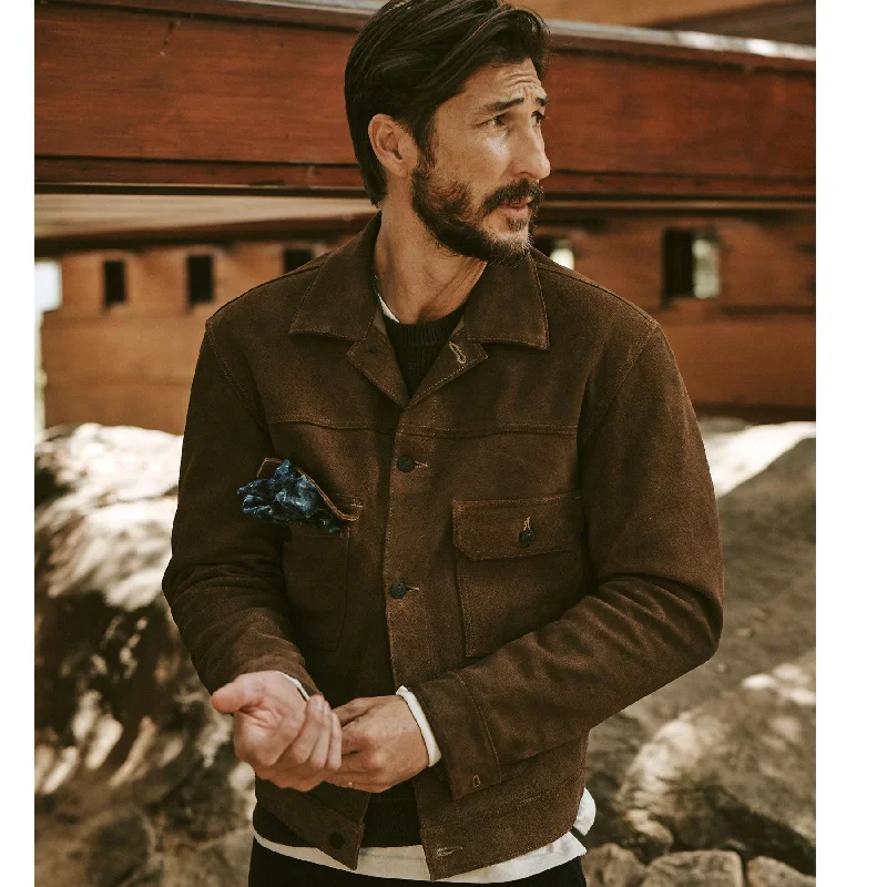 Men leather driving jackets with a suede interior for a luxurious and comfortable touch Men’s Suedu Leather  Bomber Jacket