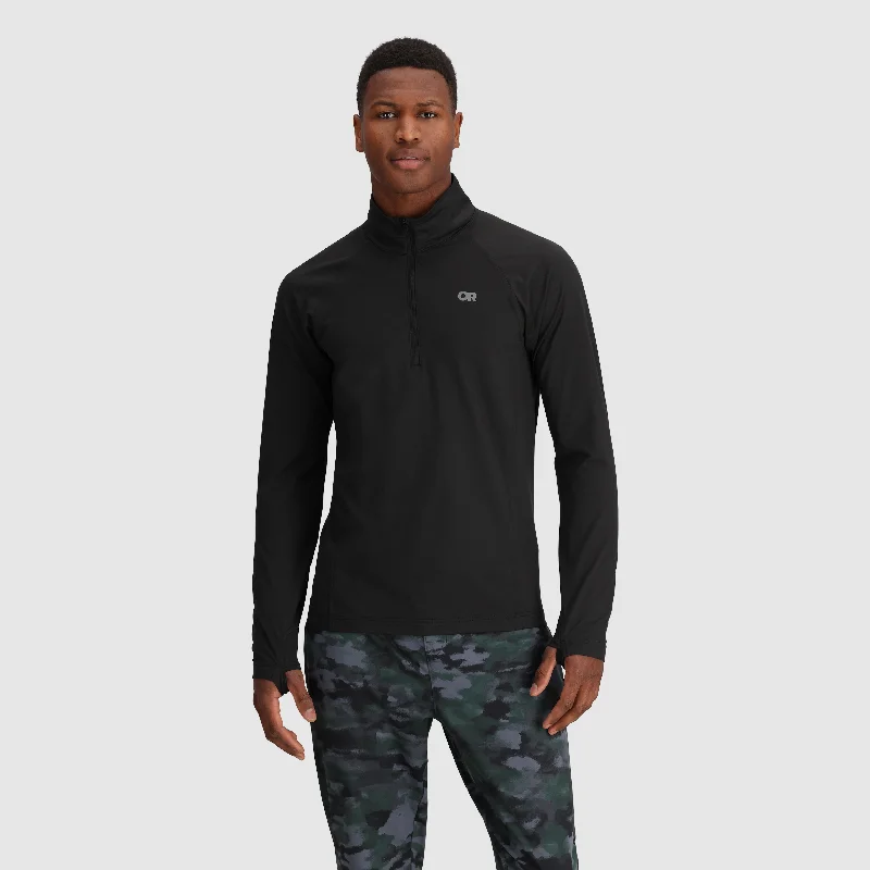 Men fleece bomber jackets with a stylish ribbed collar Men's Baritone Quarter Zip