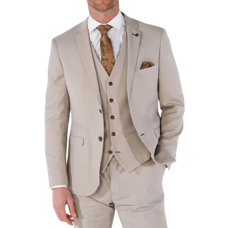 Men Blazers for Horse Racing Events in Traditional and Elegant Styles​ Men's Blazer Beige Birdseye Sport Coat Tailored Fit Summer Suit Jacket
