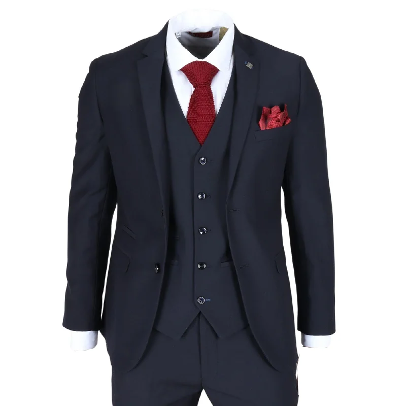 Men Blazers with Herringbone Patterns for a Sophisticated Appeal​ Men's Blazer Navy Blue Tailored Fit Formal Suit Jackets
