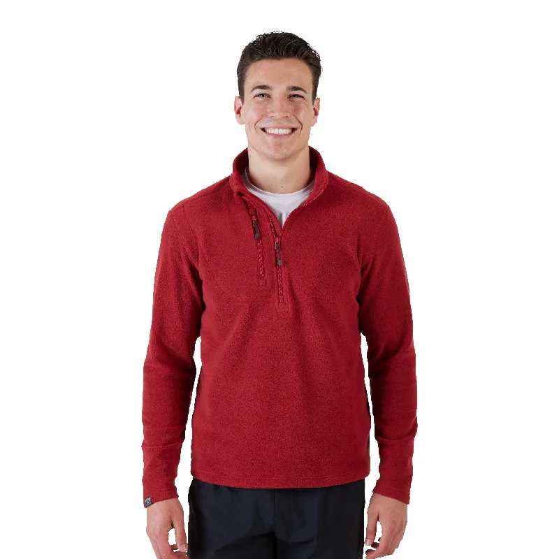 Men fleece - trimmed duffel bags for travel convenience Men's Fireside Fleece Quarter Zip
