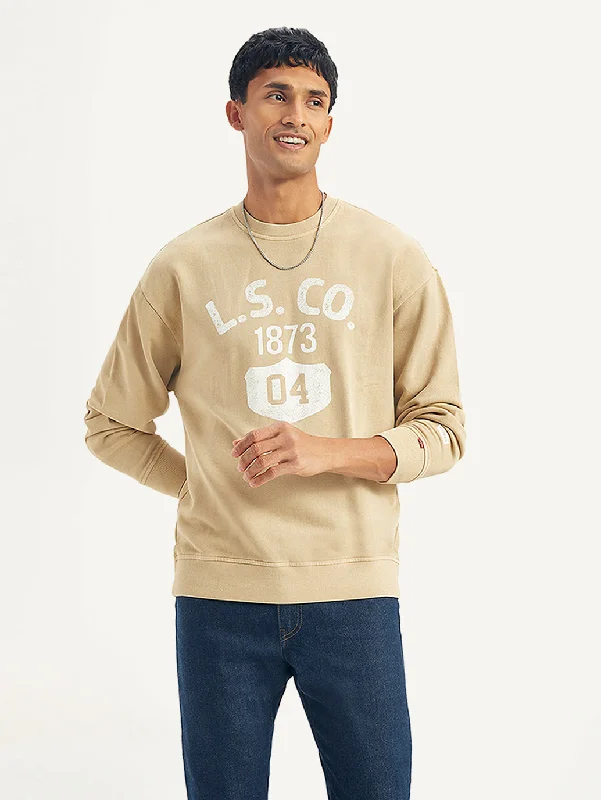 Organic cotton men sweatshirt for eco - conscious buyers Men's Graphic Print Relaxed Fit Sweatshirt