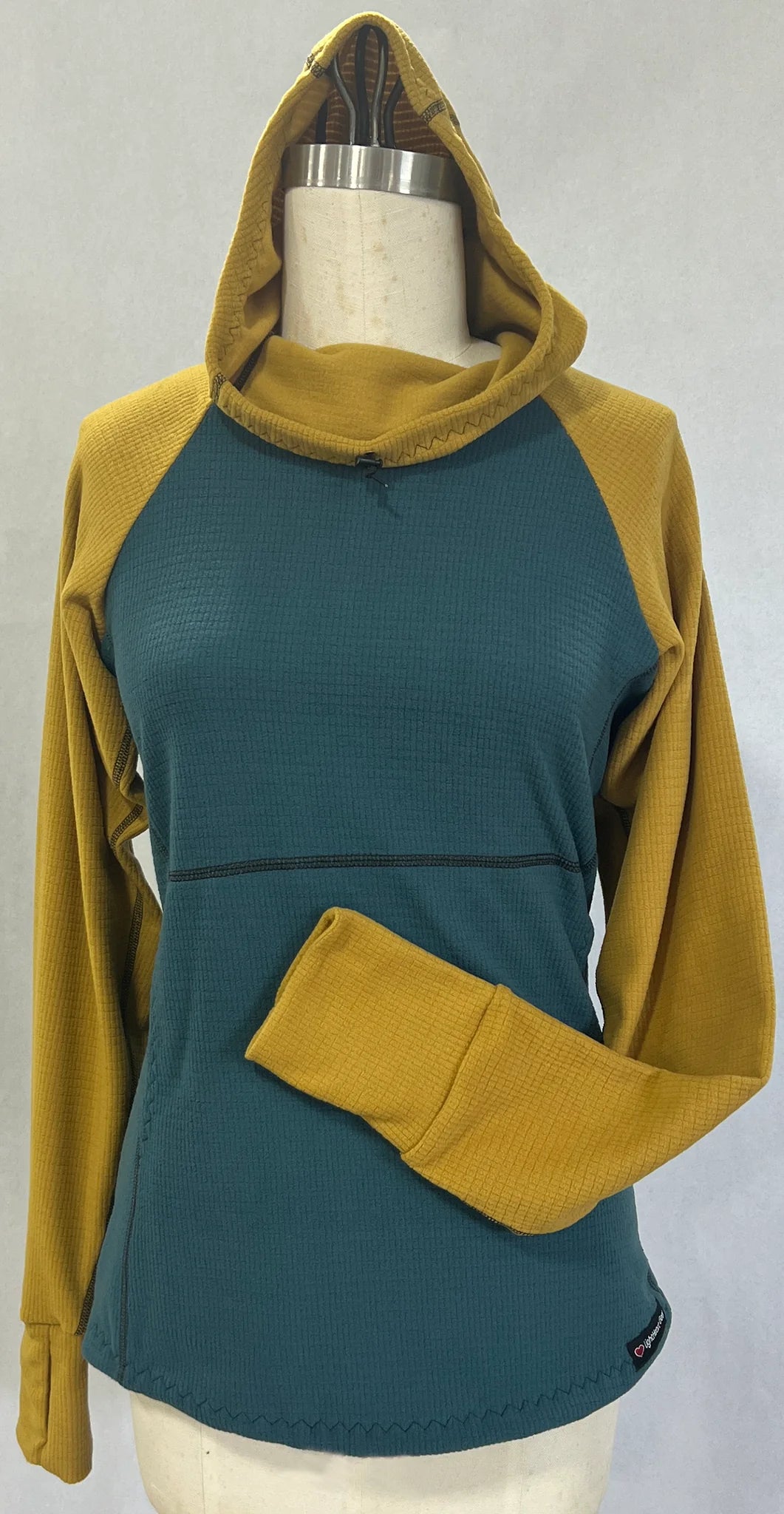 Men fleece - trimmed duffel bags for travel convenience Men's Hoodie - Moroccan w/ Mustard sleeves & hood