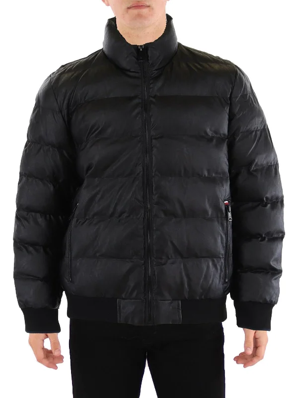 Men down jackets with a detachable inner liner for customizable warmth Mens Insulated Coated Puffer Jacket