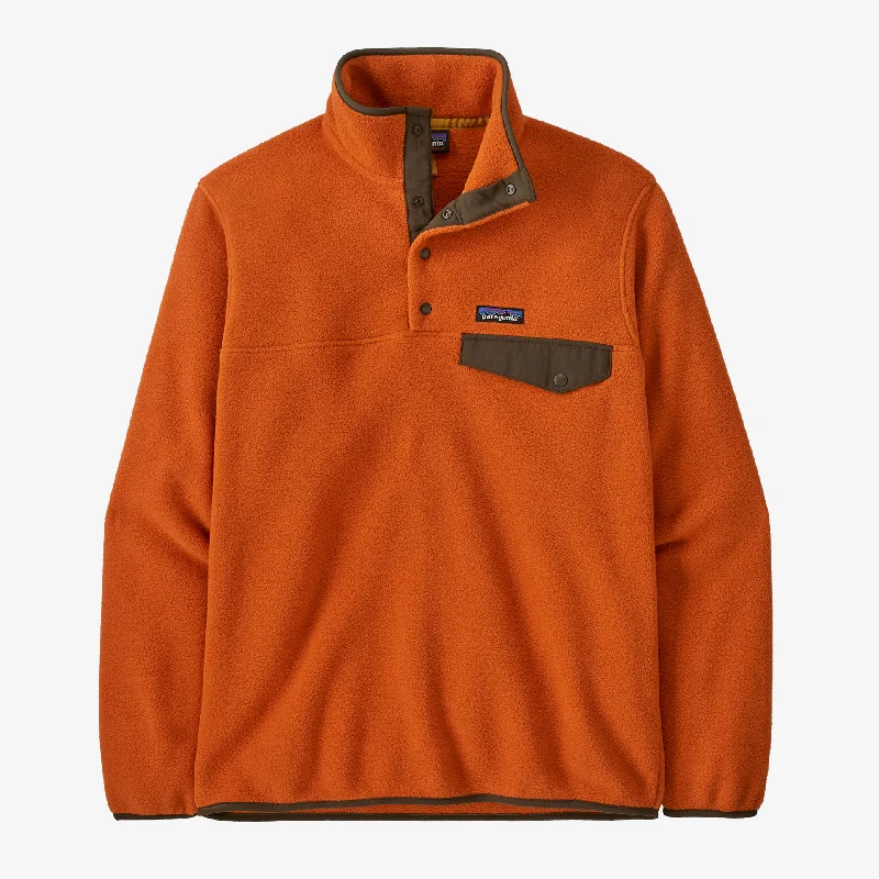 Men fleece thermal shirts for layering in winter Men's Lightweight Synchilla® Snap-T® Pullover