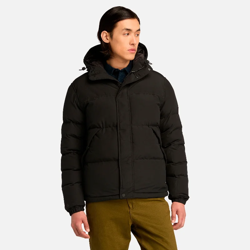 Men down jackets with a recycled down fill for an eco - conscious choice Men's Puffer Hooded Jacket