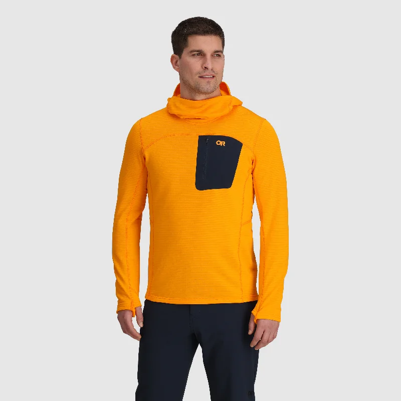 Men fleece - paneled cycling jerseys for bike rides Men's Vigor Grid Fleece Pullover Hoodie