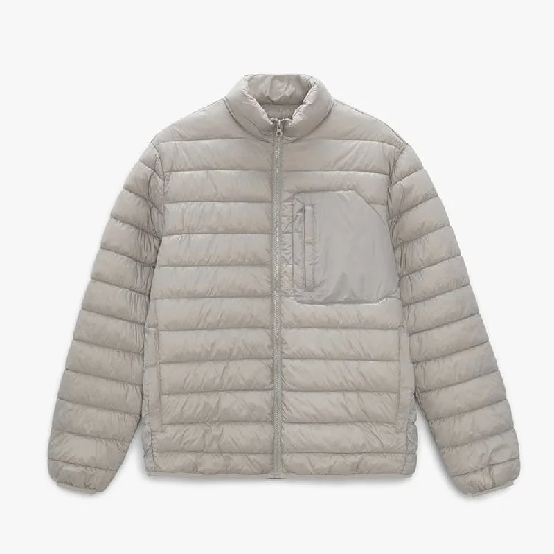 Men leather windbreakers with a lightweight leather construction for a breezy feel Mens White Parka & Puffer Jacket