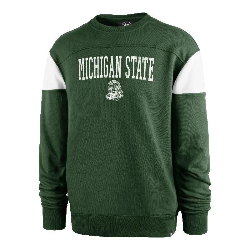 V - neck men sweatshirt for a unique look MICHIGAN STATE SPARTANS VINTAGE GROUNDBREAK '47 ONSET CREW