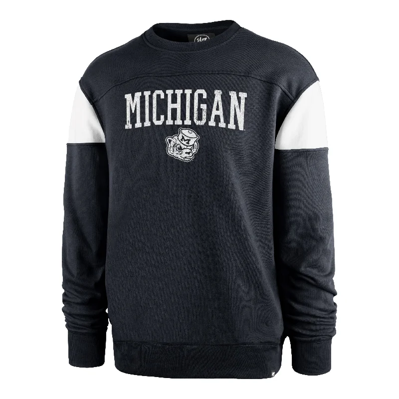 Thermal men sweatshirt for cold - weather activities MICHIGAN WOLVERINES VINTAGE GROUNDBREAK '47 ONSET CREW