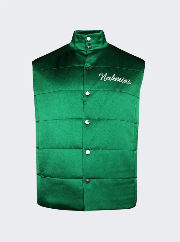 Zip - front men vest with multiple inner pockets for storage Miracle Academy Silk Vest