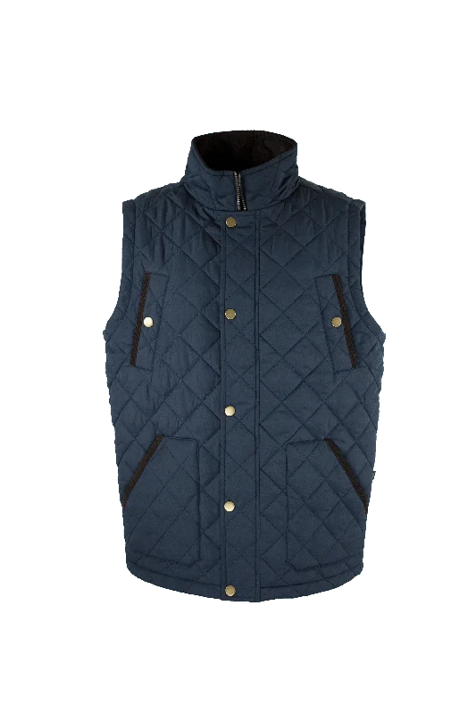 Embroidered men waistcoats with intricate designs for a unique look MJ004 - Men's Aron Gilet - NAVY
