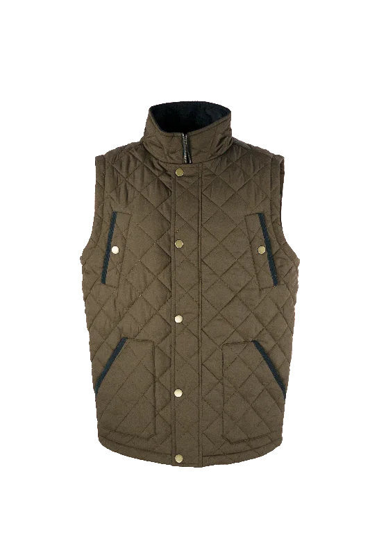 Slim - fit men vest for formal occasions with a modern cut MJ004 - Men's Aron Gilet - OLIVE