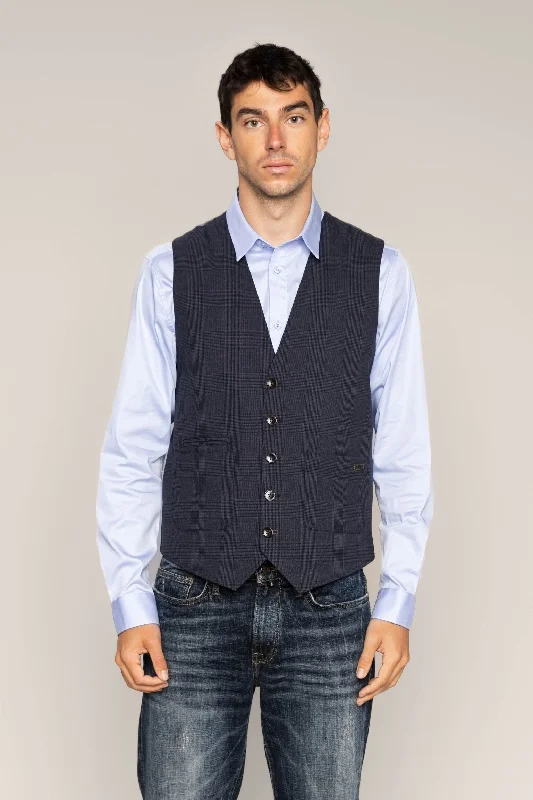 Sleeveless men waistcoats with a high - cut armhole for ease of movement MMGMelvin Moon Waistcoat