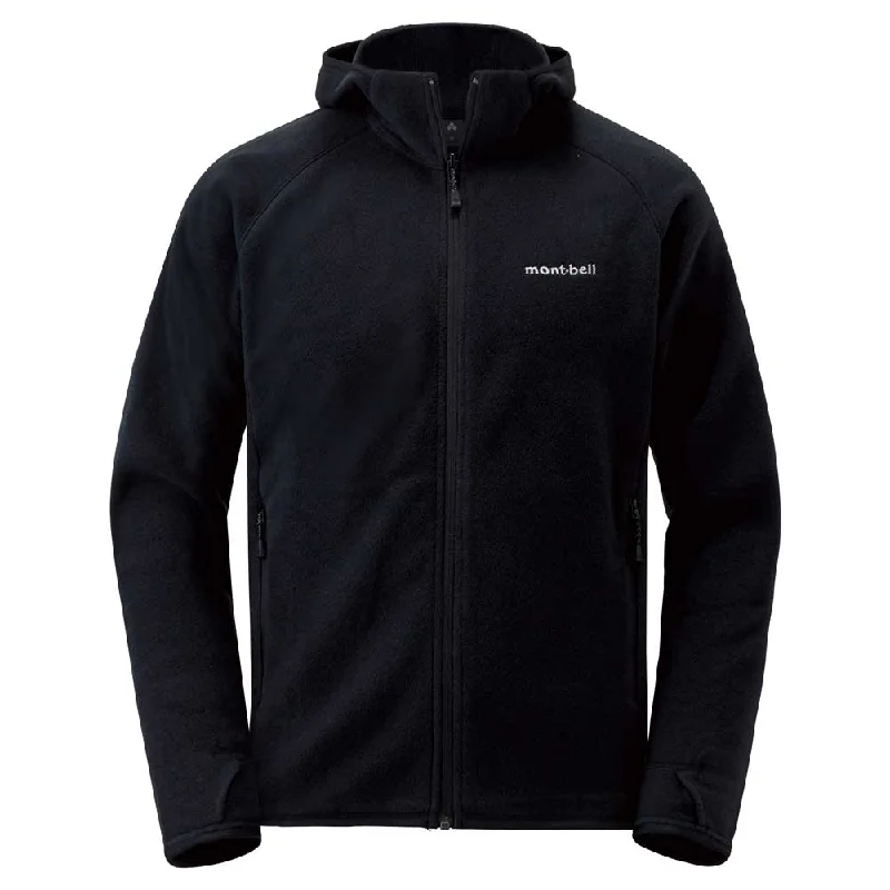 Men fleece bomber jackets with a stylish ribbed collar Montbell Mens Climaplus 100 Warm Up Parka