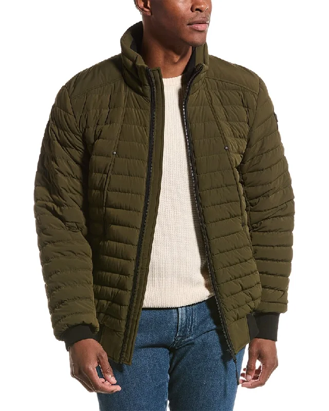 Lightweight men down jackets made for easy layering during travel Moose Knuckles Keap Down Bomber Jacket