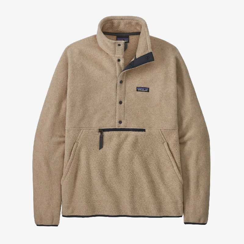 Men fleece beanies with a pom - pom for a trendy look Natural Blend Snap-T® Pullover