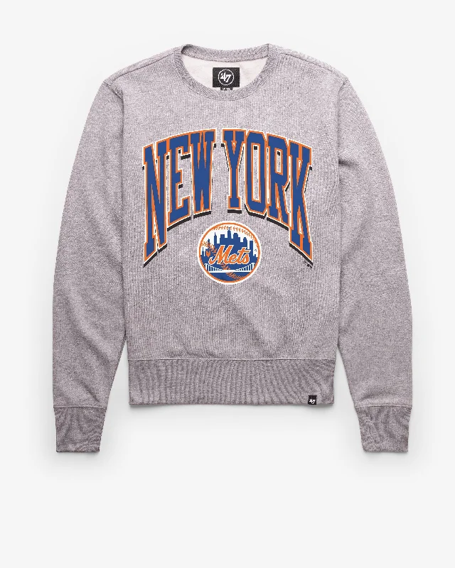 Graphic print men sweatshirt with cool designs NEW YORK METS COOPERSTOWN WALK TALL '47 HEADLINE CREW