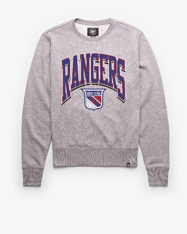 Men sweatshirt for outdoor adventures like hiking NEW YORK RANGERS VINTAGE WALK TALL '47 HEADLINE CREW
