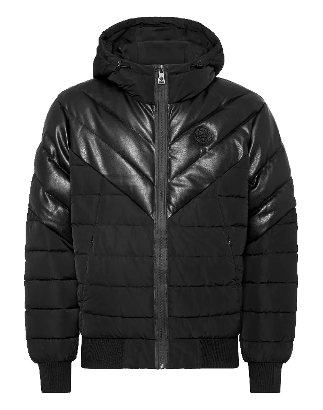 Men down jackets with a removable hood for versatile styling options Nylon Puffer Jacket
